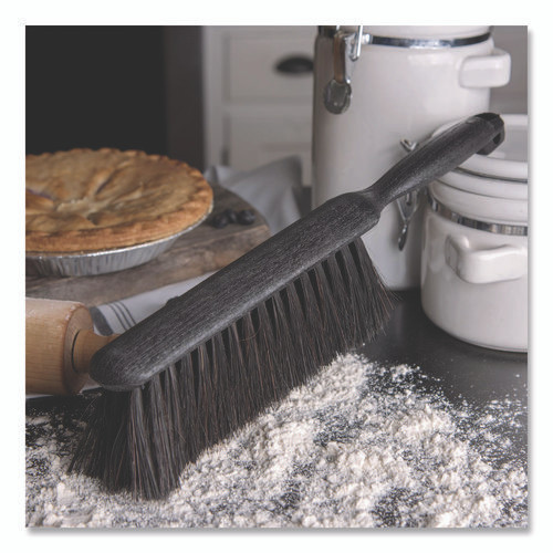 Counter/Radiator Brush, Black Horsehair Blend Bristles, 8" Brush, 5" Black Handle