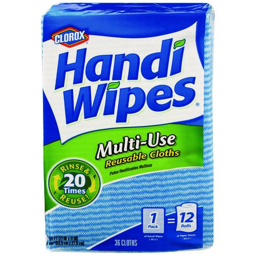 Handi Wipes, 21 x 11, Blue, 36 Wipes/Pack, 4 Packs/Carton