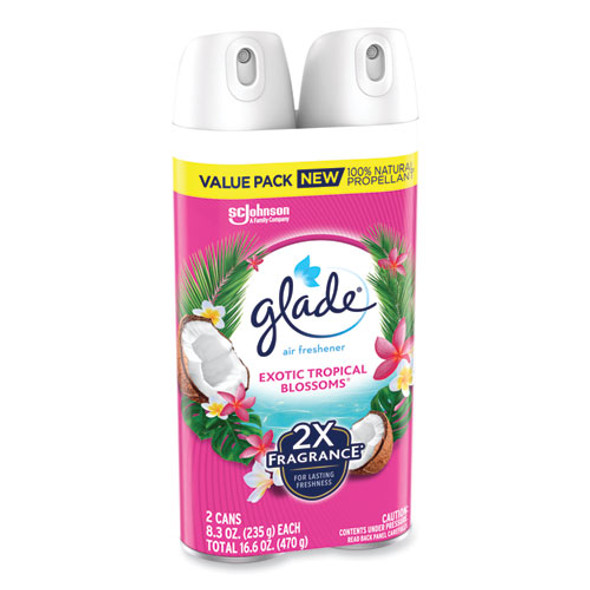 Air Freshener, Tropical Blossoms Scent, 8.3 oz, 2/Pack, 3 Packs/Carton