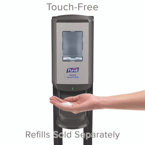 CS8 Hand Sanitizer Floor Stand with Dispenser, 1,200 mL, 13.5 x 5 x 28.5, Graphite