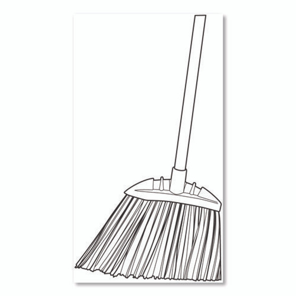 Jumbo Smooth Sweep Angled Broom, 46" Handle, Black/Yellow, 6/Carton