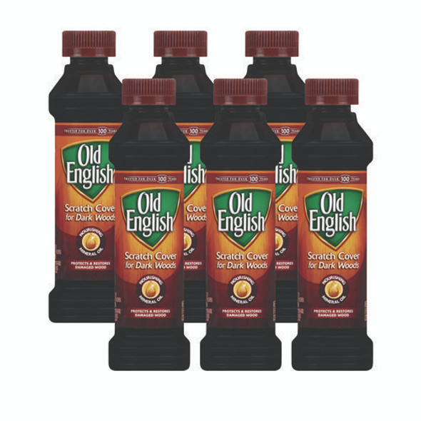 Furniture Scratch Cover, For Dark Woods, 8 oz Bottle, 6/Carton
