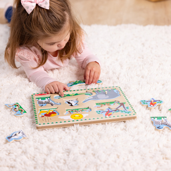 Zoo Animals Sound Puzzle, 8 Pieces