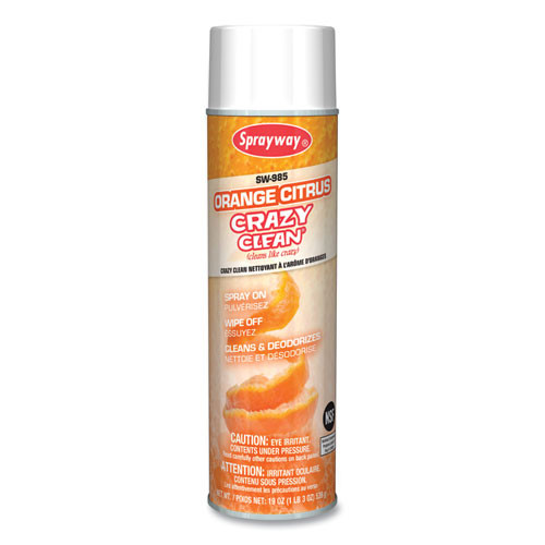 Orange Citrus Crazy Clean, Orange Scent, 19 oz Aerosol Spray, Dozen