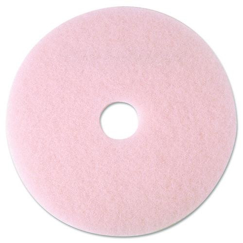 Ultra High-Speed Eraser Floor Burnishing Pad 3600, 19" Diameter, Pink, 5/Carton