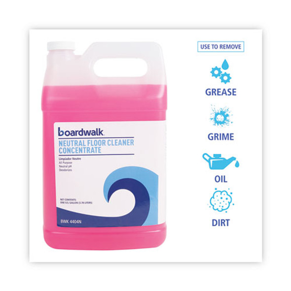 Neutral Floor Cleaner Concentrate, Lemon Scent, 1 gal Bottle
