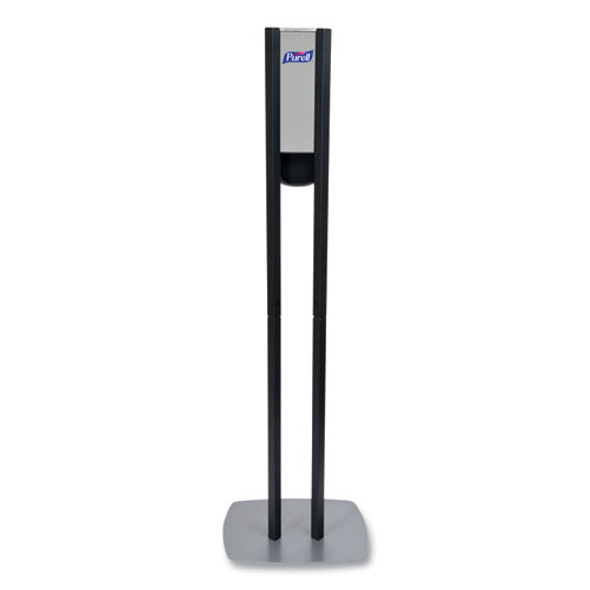 ES8 Hand Sanitizer Floor Stand with Dispenser, 1,200 mL, 13.5 x 5 x 28.5, Graphite/Silver