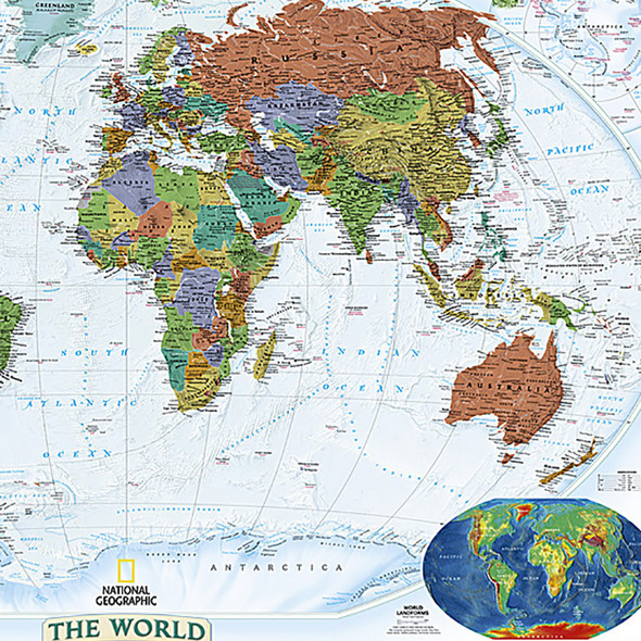 World Decorator Map, Enlarged and Laminated, 73" x 48" World Decorator Map, Enlarged and Laminated, 73" x 48"
