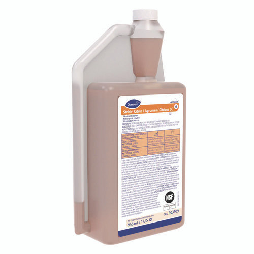 Stride Citrus SC Neutral Cleaner, Citrus Scent, 32 oz Acuumix Bottle, 6/Carton