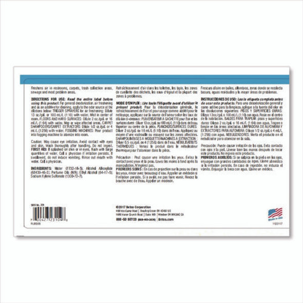 BestScent Ocean Breeze Deodorizer, Ocean Breeze Scent, 1 gal Bottle, 4/Carton