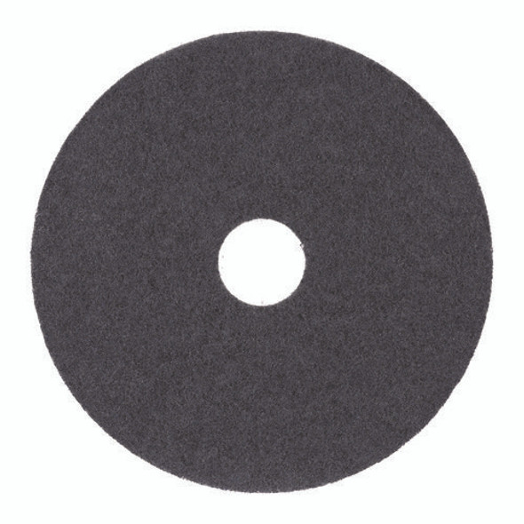 Stripping Floor Pads, 21" Diameter, Black, 5/Carton