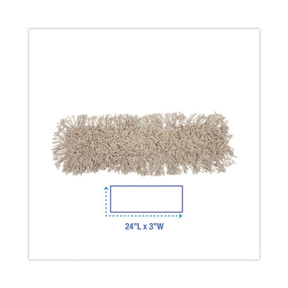 Mop Head, Dust, Cotton, 24 x 3, White