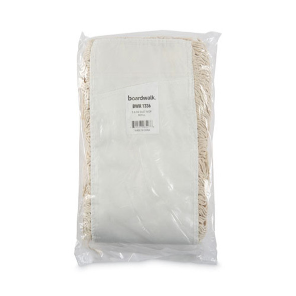 Industrial Dust Mop Head, Washable, Hygrade Cotton, 36w x 5d, White