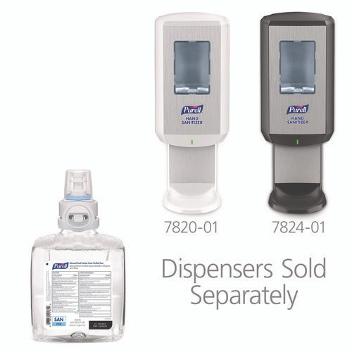 Advanced Hand Sanitizer Green Certified Foam Refill, For CS8 Dispensers, 1,200 mL, Fragrance-Free, 2/Carton