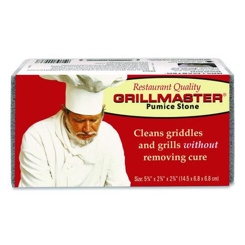 Grillmaster Griddle and Grill Cleaning Brick, 5.75 x 2.75, Gray, 12/Carton