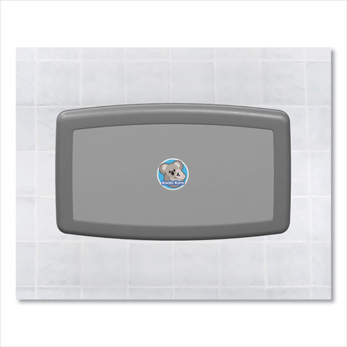 Baby Changing Station, Wall Horizontal Mount, 36.5 x 21.25, Gray