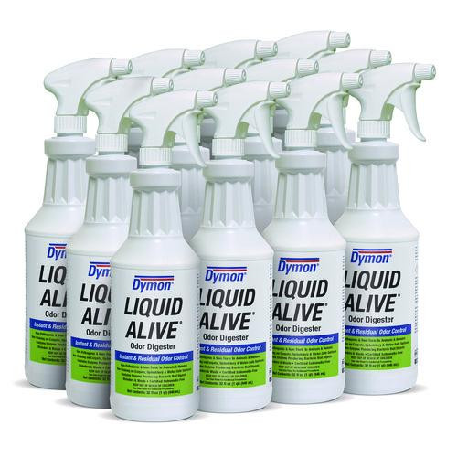 LIQUID ALIVE Odor Digester, 32 oz Bottle, 12/Carton