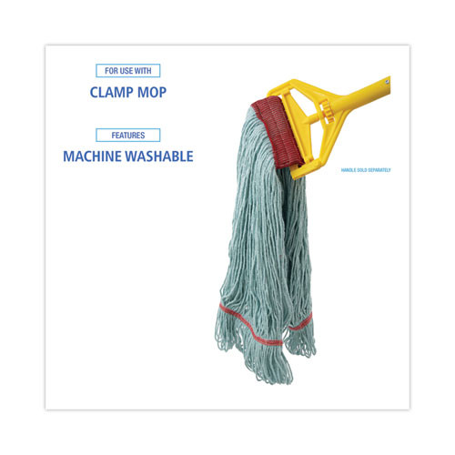 EchoMop with Looped-End Wet Head, Synthetic/Cotton, Large, Blue