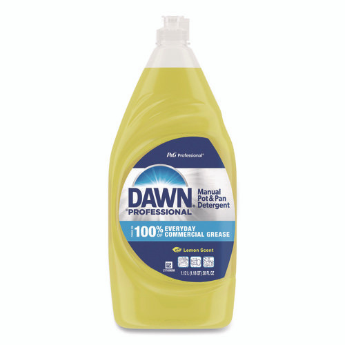 Manual Pot/Pan Dish Detergent, Lemon, 38 oz Bottle, 8/Carton