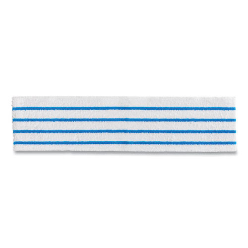 Disposable Microfiber Pad, 4.75 x 19, White/Blue Stripe, 50/Pack, 3 Packs/Carton