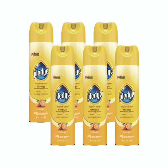 Furniture Polish, Orange, 9.7 oz Aerosol Spray, 6/Carton