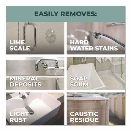 Lime Calcium Surface Residue Remover, 1 gal Bottle, 6/Carton