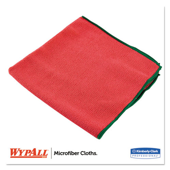 Microfiber Cloths, Reusable, 15.75 x 15.75, Red, 6/Pack, 4 Packs/Carton