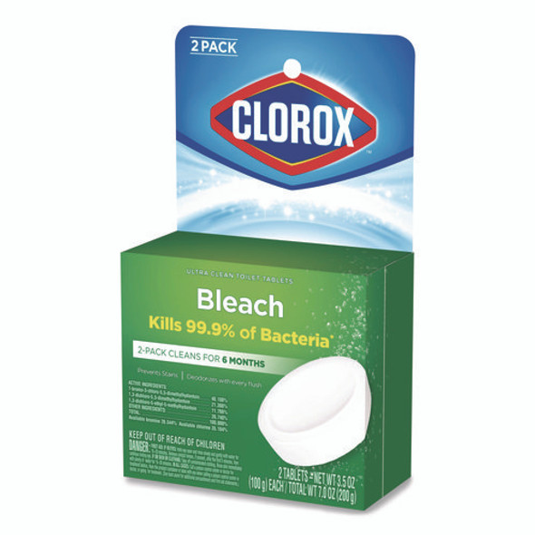 Ultra Clean Toilet Tablets Bleach, 3.5 oz Tablet, 2/Pack