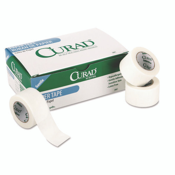 Paper Adhesive Tape, Medium-Duty, Acrylic/Paper, 2" x 10 yds, White, 6/Pack Paper Adhesive Tape, Medium-Duty, Acrylic/Paper, 2" x 10 yds, White, 6/Pack