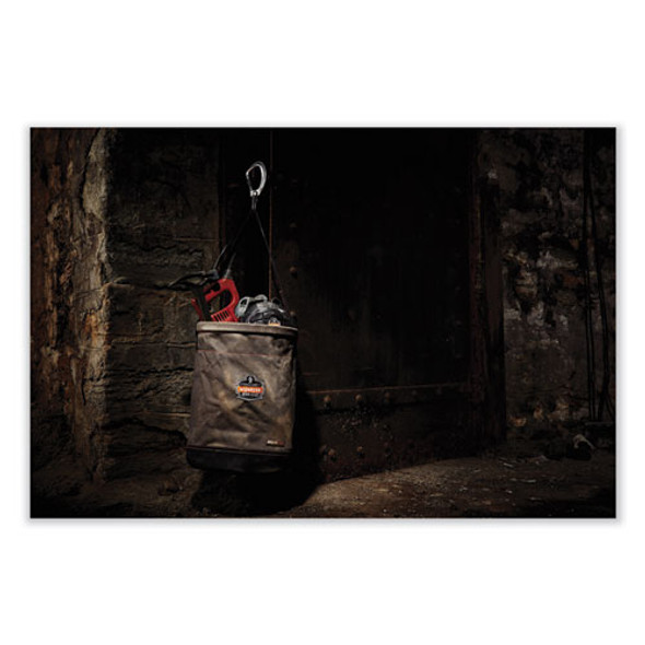 Arsenal 5940 Swiveling Carabiner Canvas Hoist Bucket, 150 lb, Gray