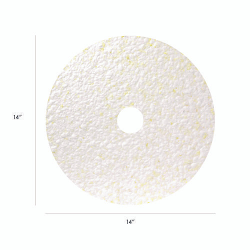 Toro Floor Pad, 14" Diameter, White/Brown/Yellow, 2/Carton