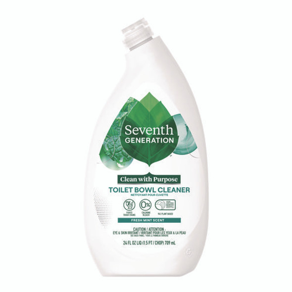 Toilet Bowl Cleaner, Fresh Mint Scent, 24 oz Bottle, 4/Carton