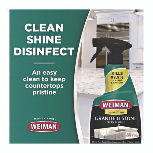Granite Cleaner and Polish, Citrus Scent, 24 oz Spray Bottle, 6/Carton