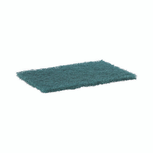 Heavy-Duty Scouring Pad, 6 x 9, Green, 15/Carton