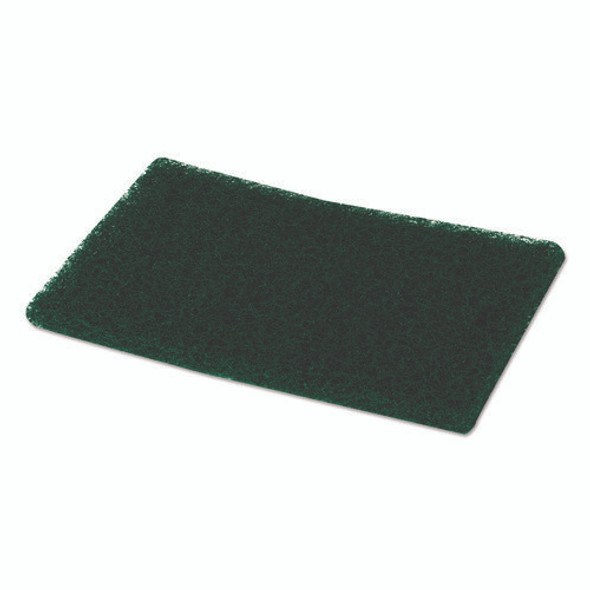 Heavy-Duty Scouring Pad, 6 x 9, Green, 15/Carton