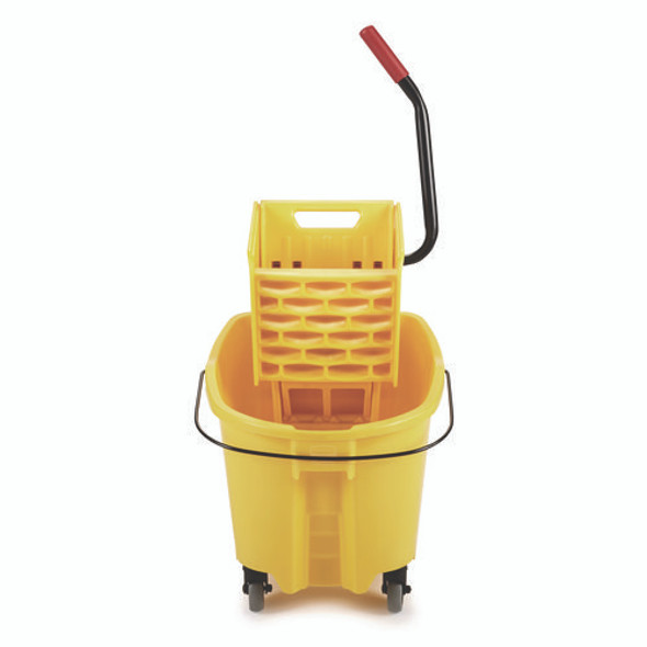 WaveBrake 2.0 Bucket/Wringer Combos, Side-Press, 26 qt, Plastic, Yellow