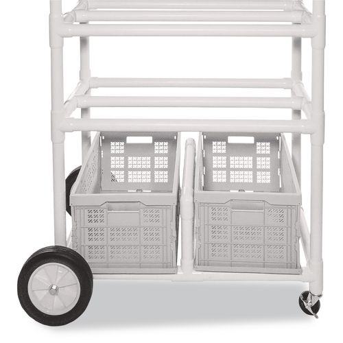 High Impact All-Terrain Heavy-Duty Cart, Plastic, 176 lb Capacity, 19 x 53 x 58, White
