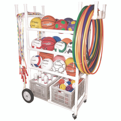 High Impact All-Terrain Heavy-Duty Cart, Plastic, 176 lb Capacity, 19 x 53 x 58, White