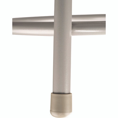 6400 Series Heavy Duty Vinyl Padded Stool With Backrest, Supports 500 lb, 30" Seat Height, Gray Seat, Gray Back, Gray Base