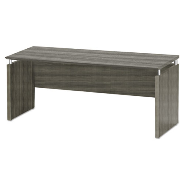 Medina Series Laminate Credenza, 72w x 20d x 29.5h, Gray Steel