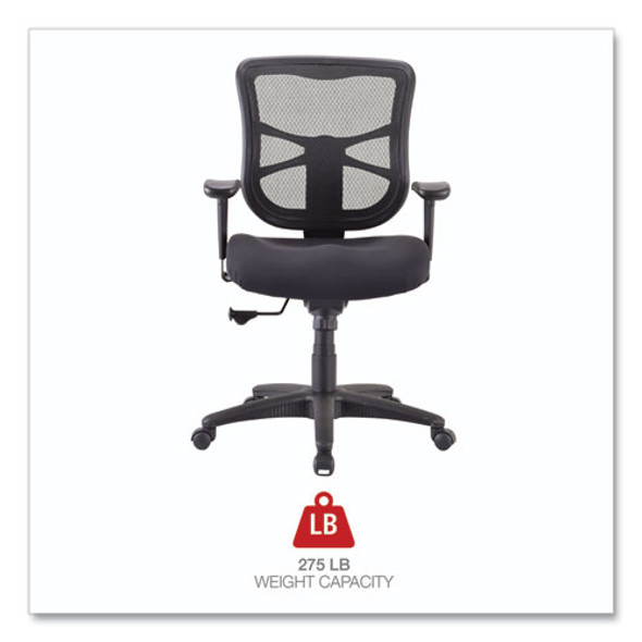 Alera Elusion Series Mesh Mid-Back Swivel/Tilt Chair, Supports Up to 275 lb, 17.9" to 21.8" Seat Height, Black