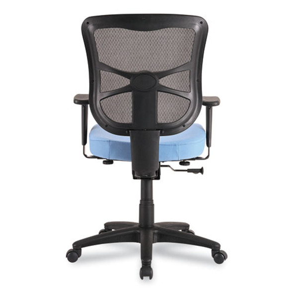 Alera Elusion Series Mesh Mid-Back Swivel/Tilt Chair, Supports Up to 275 lb, 17.9" to 21.8" Seat Height, Light Blue Seat