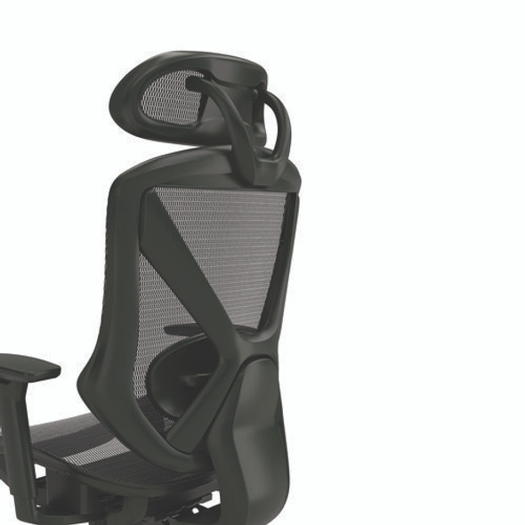 Alera Taunton Ergonomic Mesh Swivel Task Chair, Supports Up to 275lb, 17.44 to 20.98 Seat Height, Black Seat/Back, Black Base