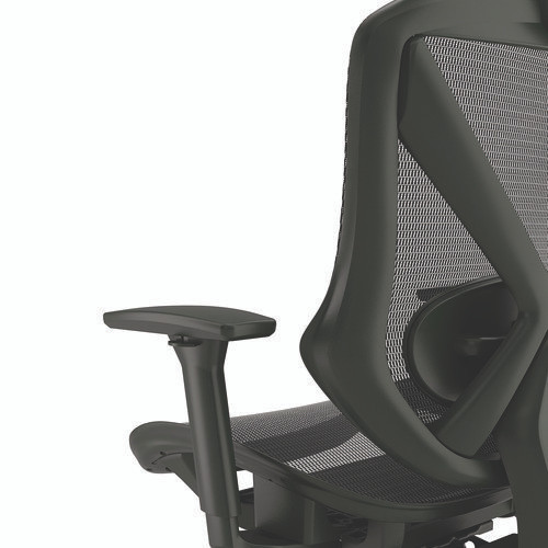 Alera Taunton Ergonomic Mesh Swivel Task Chair, Supports Up to 275lb, 17.44 to 20.98 Seat Height, Black Seat/Back, Black Base