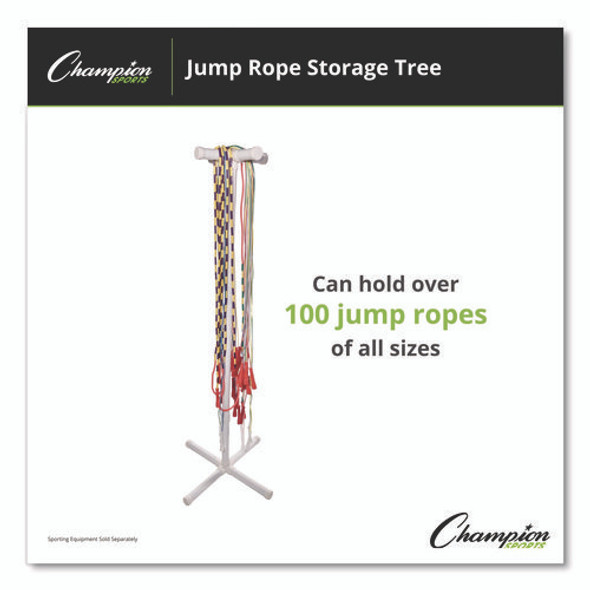 Jump Rope Storage Tree, 25.5" x 25.5" x 68.5", White