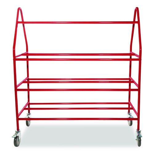 Deluxe Pro Ball Cart, Metal, 176 lb Capacity, 18.5 x 51 x 54, Red
