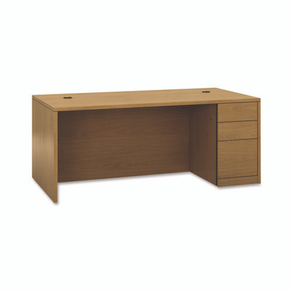 10500 Series "L" Workstation Right Pedestal Desk with Full-Height Pedestal, 72" x 36" x 29.5", Harvest
