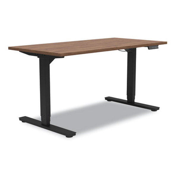 Essentials Electric Sit-Stand Desk, 55.1" x 27.5" x 25.9" to 51.5", Espresso/Black