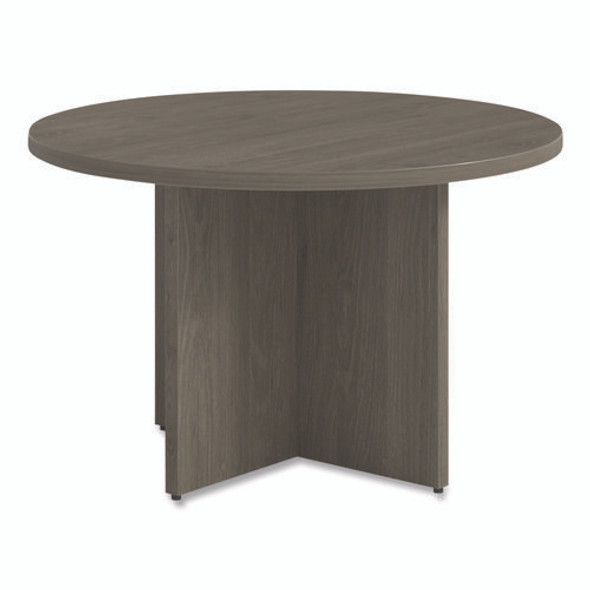 Alera Seville Round Conference Table, Round, 48" Diameter, Walnut