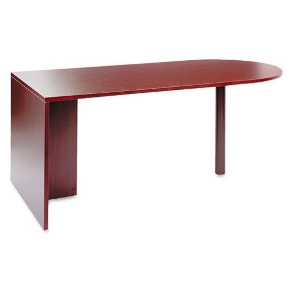 Alera Valencia Series D-Top Desk, 71" x 35.5" x 29.63", Mahogany